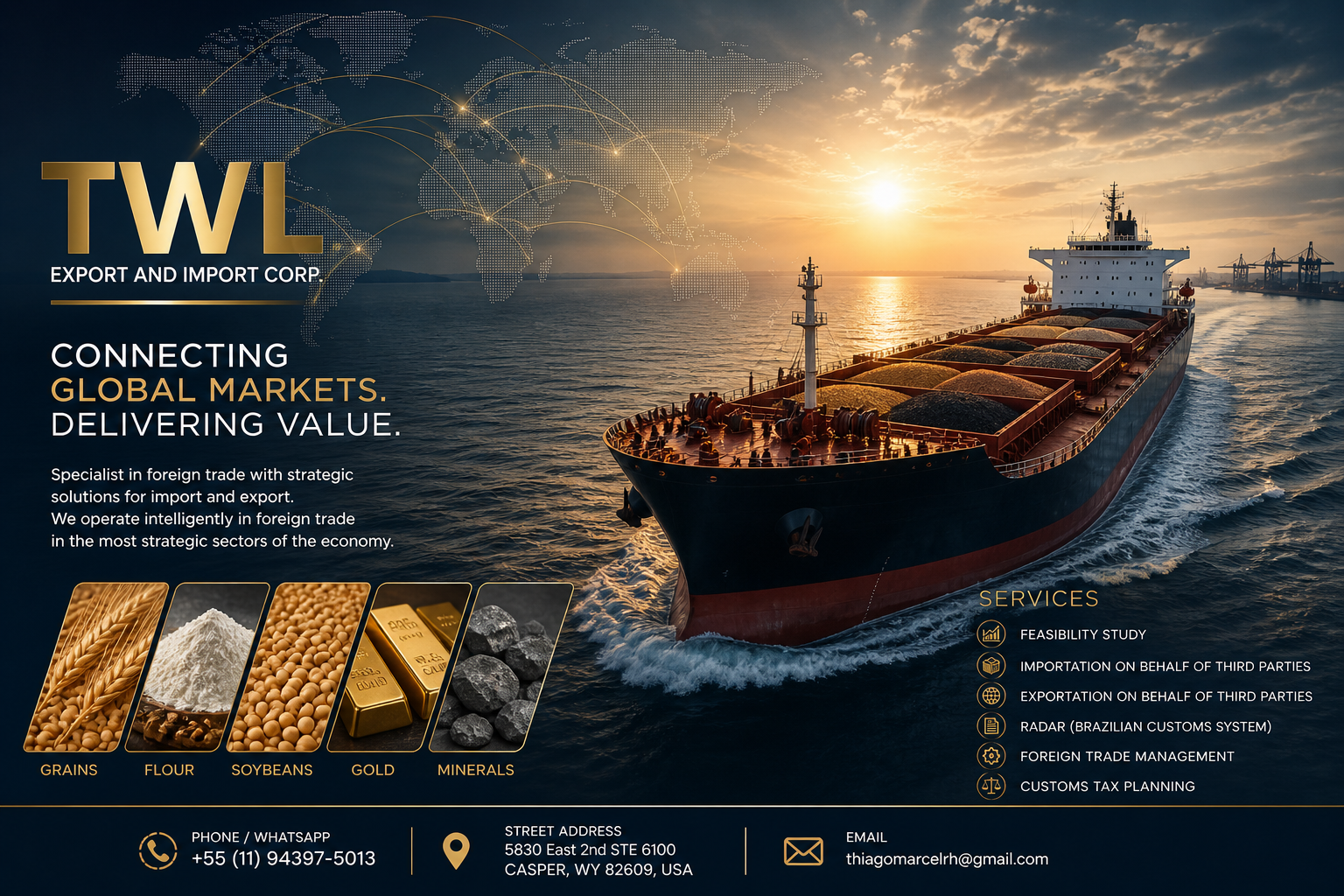 TWL global trading and cargo ship